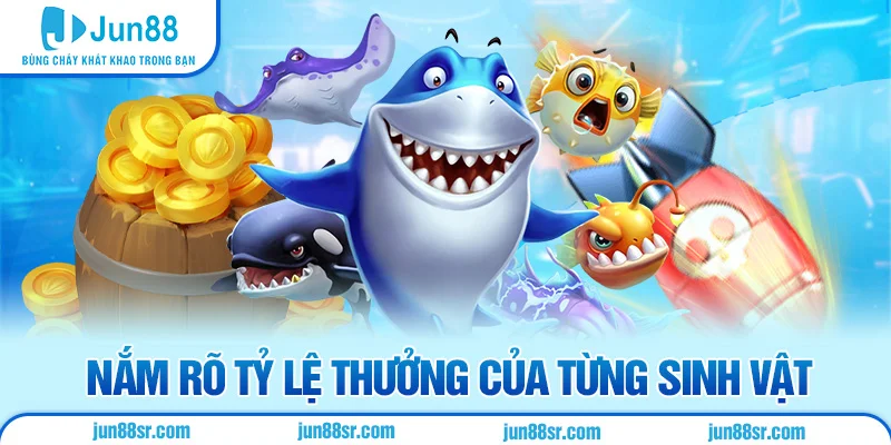 Nắm rõ tỷ lệ thưởng của từng sinh vật